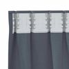 vidaXL Cortinas Blackout com Argolas 2 pcs Antracite 260 x 140 cm