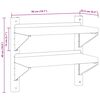 vidaXL Estante parede 2 prateleiras 50x23,5x48 cm aço inoxidável prata