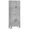 vidaXL Arm&aacute;rio alto 69,5x34x180 cm derivados de madeira cinza cimento