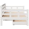 vidaXL Sof&aacute;-cama c/ gavetas 90x190 cm madeira de pinho maci&ccedil;a branco