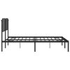 vidaXL Estrutura de cama com cabeceira 183x213 cm metal preto
