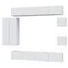 vidaXL Conjunto m&oacute;veis de TV 8 pcs madeira processada branco