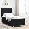 vidaXL Cama Box Springs com Colch&atilde;o Cinza Escuro 90x190 cm Preto