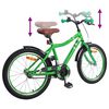 vidaXL Bicicleta Infantil 18 Polegadas para 5-7 anos Verde
