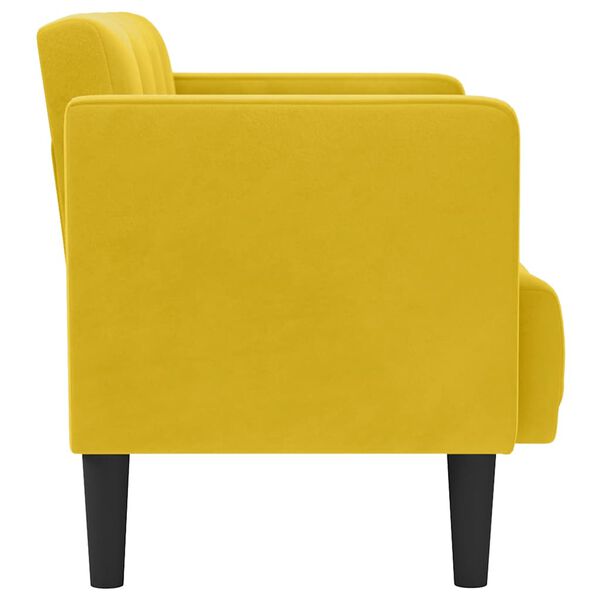 vidaXL Sof&aacute;-luvas 111 cm veludo amarelo