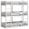 vidaXL Beliche triplo 90x190 cm madeira de pinho maci&ccedil;a branco