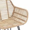 vidaXL Cadeira de jantar 2 pcs Natural 55 x 50 x 74 cm Rattan e Ferro