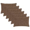 vidaXL Capa almofada 6 unid. HOUTEN Marrom Claro 50 x 80 cm