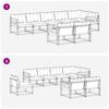 vidaXL Conjunto de Sof&aacute;s para Exterior 8 pcs Cinza Natural e Claro