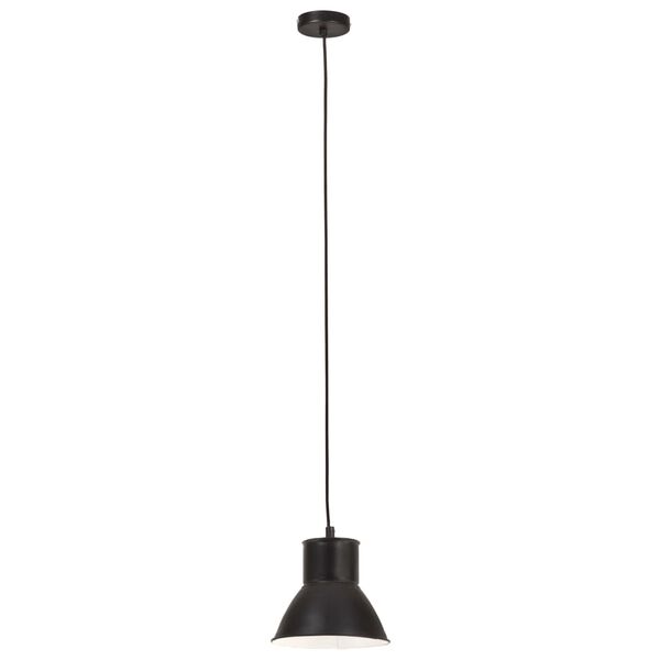 vidaXL Candeeiro suspenso redondo 25 W 17 cm E27 preto