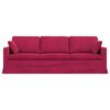 vidaXL Sof&aacute; Vinho Vermelho 228 x 78 x 80 cm Veludo