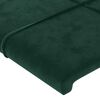 vidaXL Cabeceira de cama c/luzes LED veludo 100x5x78/88cm verde-escuro