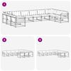 vidaXL Conjunto de Sof&aacute;s para Exterior 10 pcs Cinza Natural e Claro