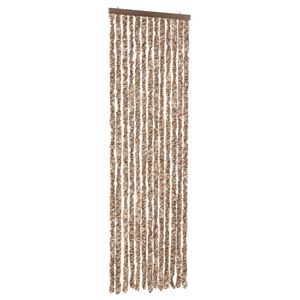 vidaXL Cortina anti-insetos 56x185 cm chenille bege e castanho-escuro