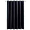 vidaXL Cortina blackout com argolas em metal 290x245 cm preto