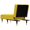 vidaXL Chaise longue veludo amarelo