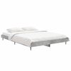 vidaXL Estrutura de cama 135x190 cm derivados de madeira cinza cimento