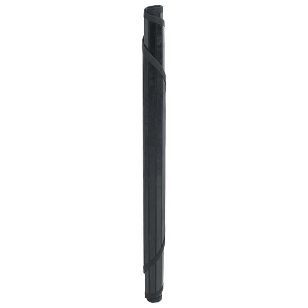 vidaXL Tapete redondo 60 cm bambu preto