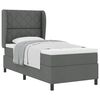 vidaXL Cama Box com cabeceira Cinzento escuro 90 x 190 cm tecido
