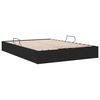 vidaXL Cama com Armazenamento com cabeceira Preto 140 x 190 cm tecido