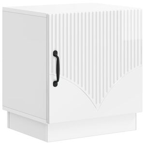 vidaXL Mesa-de-cabeceira Branco Brilhante 43 x 34,5 x 47 cm