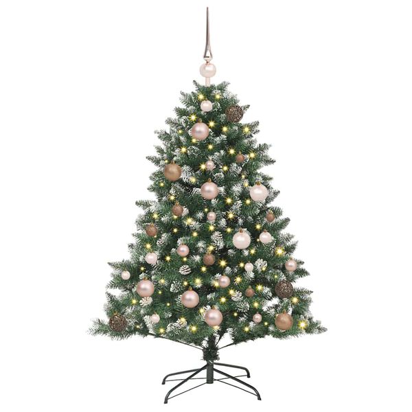 vidaXL &Aacute;rvore de Natal Artificial Verde 120 cm PVC, Pl&aacute;stico e A&ccedil;o