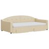 vidaXL Sof&aacute;-cama com gavet&atilde;o e gavetas 100x200 cm tecido cor creme