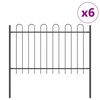 vidaXL Cerca para Jardim BOXTEL 6 unid. 10,2 x 1,2 m Cinzeto
