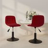 vidaXL Cadeiras de jantar girat&oacute;rias 2 pcs veludo vermelho tinto