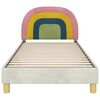 vidaXL Estrutura de Cama Infantil com Cabeceira Creme 80 x 200 cm