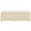 vidaXL Cama boxspring com colch&atilde;o 120x190 cm tecido cor creme