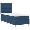 vidaXL Cama Box com colch&atilde;o com cabeceira Azul 100 x 200 cm tecido