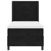 vidaXL Cama Box com colch&atilde;o com cabeceira Preto 90 x 200 cm Veludo