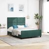 vidaXL Cama Box com cabeceira Verde Escuro 160 x 200 cm Veludo