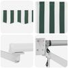 vidaXL Toldo Retr&aacute;til Verde e branco 350 x 250 cm tecido