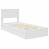 vidaXL Cama com Armazenamento Branco 90 x 200 cm Madeira processada