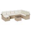 vidaXL Conjunto de Sof&aacute; de Jardim 9 unid. Rattan Sint&eacute;tico