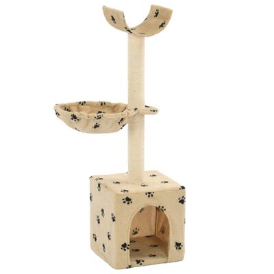 vidaXL Árvore para gatos c/ postes arranhadores sisal 105 cm bege