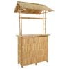vidaXL Mesa de Bar Externa Natural 115 x 95 x 214 cm Bambu