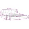 vidaXL Estrutura de cama sem colch&atilde;o Zadar 200x200cm couro artificial cinzento