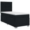 vidaXL Cama box spring com colch&atilde;o Preto 100 x 200 cm Tecido