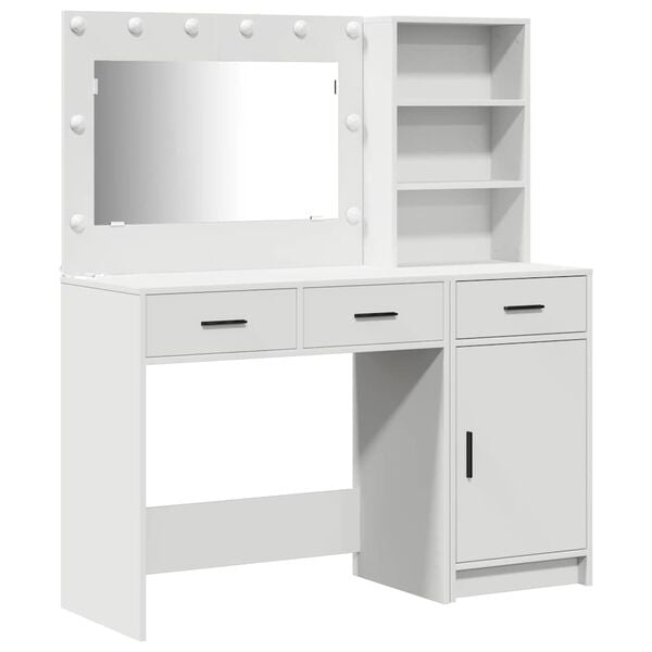 vidaXL Mesa de vestir com gaveta 2 pcs Branco 78.5 x 41 x 135 cm