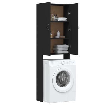 vidaXL Armário máquina de lavar roupa 64x25,5x190 cm preto