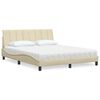vidaXL Cama com colch&atilde;o Hanko 160x200 cm tecido cor creme