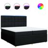 vidaXL Cama com molas/colch&atilde;o 200x200 cm tecido preto