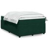 vidaXL Cama boxspring com colch&atilde;o 120x190 cm veludo verde-escuro