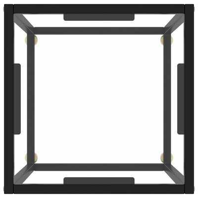 vidaXL Mesa de centro 40x40x50 cm preto com vidro temperado