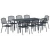 vidaXL Conjunto de Jantar para Jardim 9 unid. Antracite