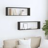 vidaXL Estantes de parede c&uacute;bicas 2pcs contrapl. 80x15x26,5cm cinzento