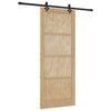 vidaXL Porta Deslizante Natural e Preto 86 x 211 cm